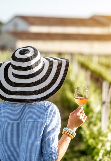 Woman in vineyard